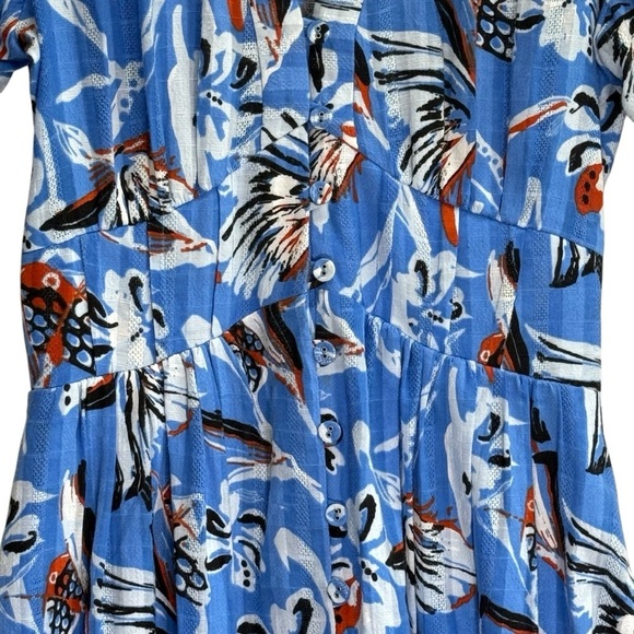Diane Von Furstenberg Erica Blue Floral Print Maxi Dress. Size 0 - Picture 5 of 15